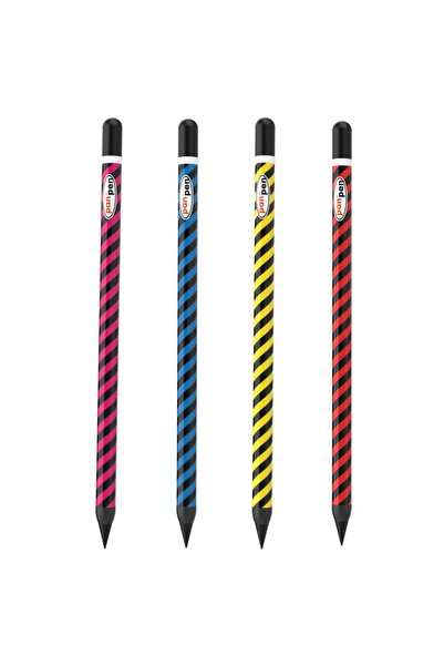 Panda Panpen Çizgili Neon Serisi Bitmeyen Kurşun Kalem (PAN722) 1 Adet