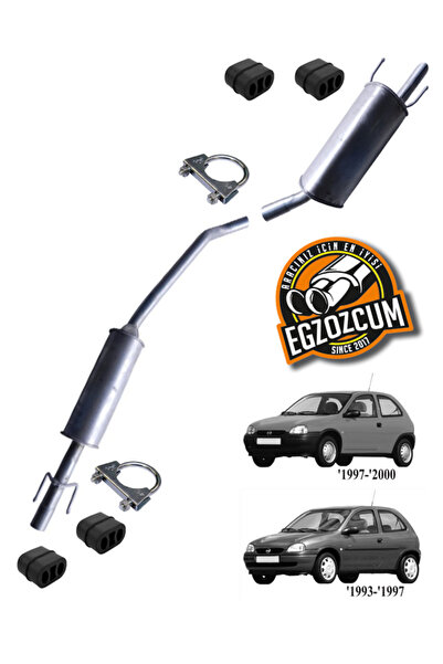 EGZOZCUM Opel Corsa b orta ve arka susturucu egzoz eksoz takımı