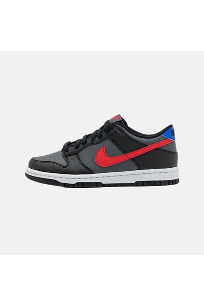 Nike Dunk Low "Black/University Red-White-Racer Blue"