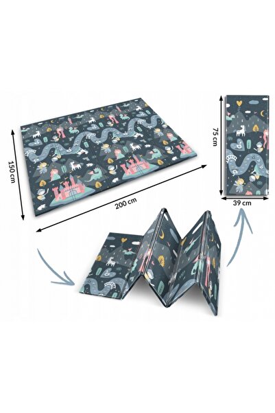 NUKIDO Double-sided, foldable children's play mat, made of odorless XPE foam, in cardboard box