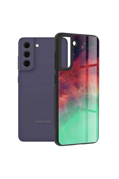 Dali Protective Case Compatible with Samsung Galaxy S21 FE, Glaze Series, Polycarbonate, Fiery Ocean, Mul