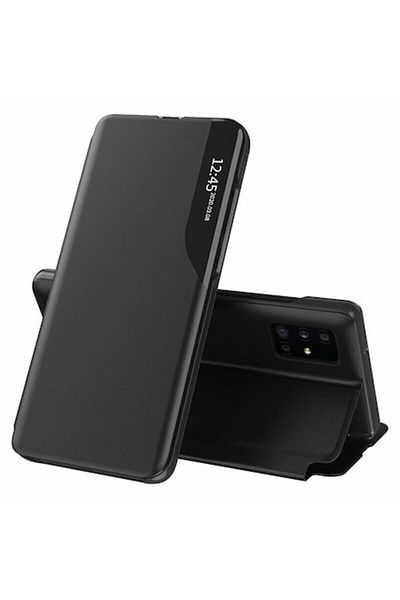 Dali Flip Cover Protective Case compatible with Samsung Galaxy A71, eFold, -Leather, Black