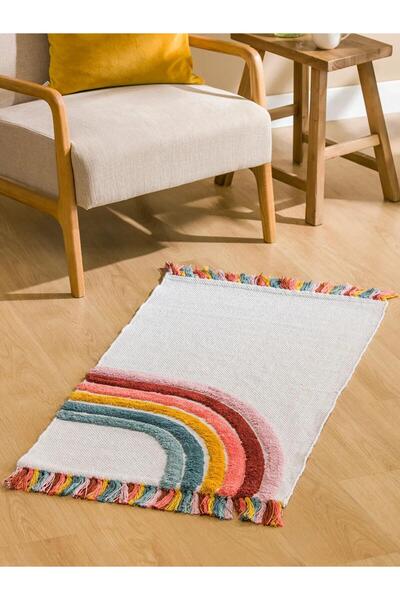 LC Waikiki LCW HOME Püsküllü Pelüş Halı 60x100 cm (W5)