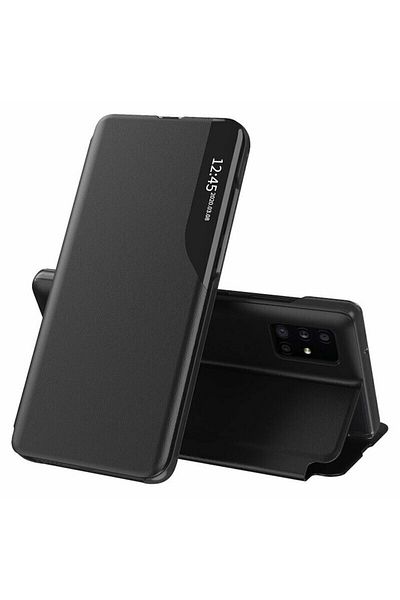 Dali Flip Cover Protective Case compatible with Samsung Galaxy A71, eFold, -Leather, Black