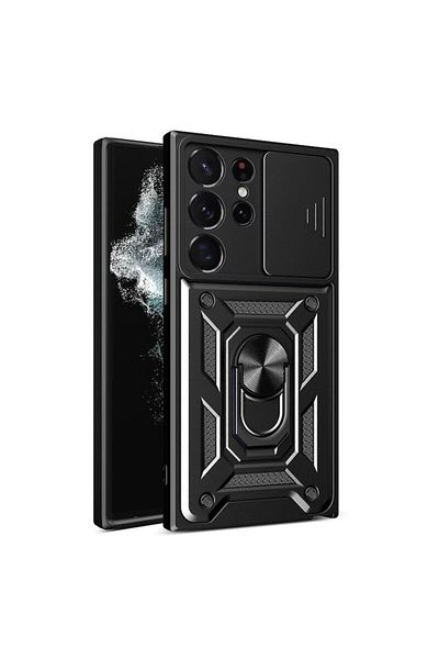 Dali Protective Armor Case Compatible with Samsung Galaxy S22 Ultra 5G, CamShield Series, Magnetic Ring,