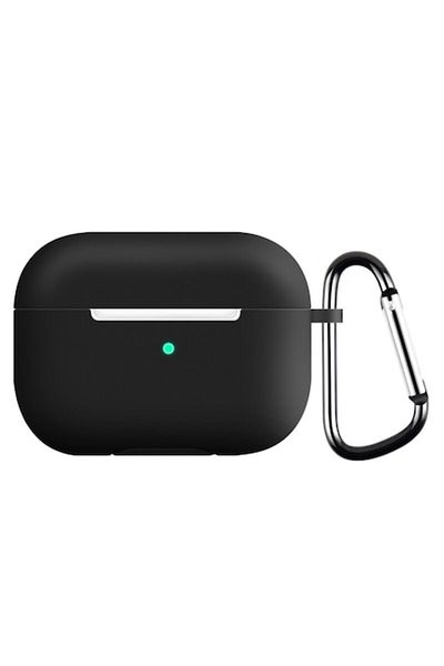 Techsuit Protective Case for Apple AirPods 1/2, Smooth UltraThin, Black Silicone