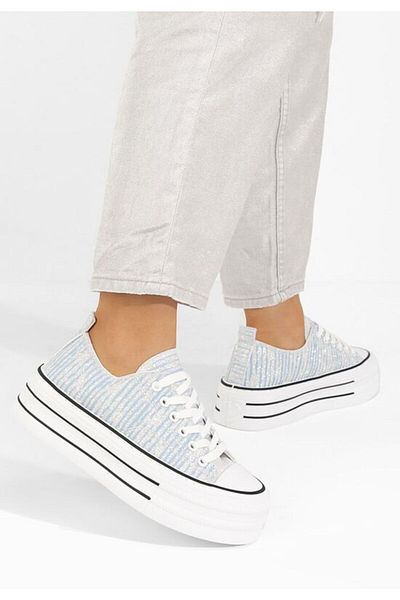 B T Shoes Shanice blue platform sneakers