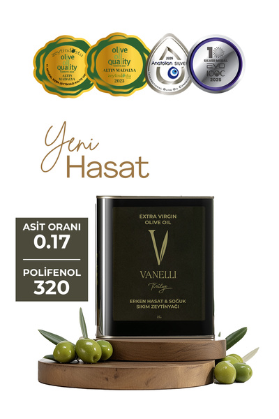 Vanelli Garden Erken Hasat Soğuk Sıkım Zeytinyağı 2 Lt