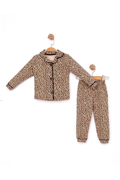 ENİA BABY 100% Cotton Double Breasted Collar Front Buttoned Seasonal Baby Pajama Set