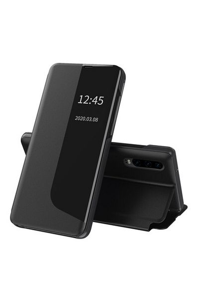 Dali Protective Flip Cover Case Compatible with Huawei P30, Sleep Case, Leather, Black
