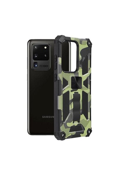 Dali Protective Case Compatible with Samsung Galaxy S20 Ultra 4G/5G, Blazor Series, with Stand, TPU, Camo