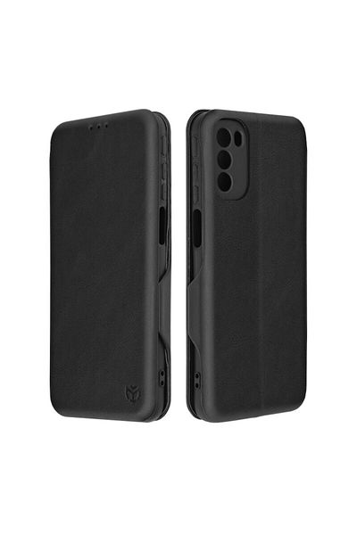 Dali Protective Flip Cover Case Compatible with Motorola Moto G31/G41, Safe Wallet Plus, Black Leathe