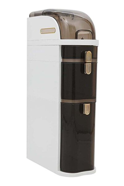 Türkiye Compact 3-Tier Slim Storage Cabinet with Transparent Doors, 41x18x78 cm