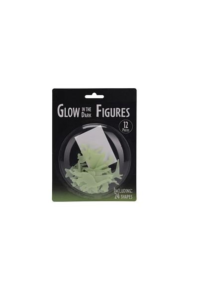 Dali Set glowing decorations for children's room, dinosaurs and stars, 12 pieces, various shapes and size