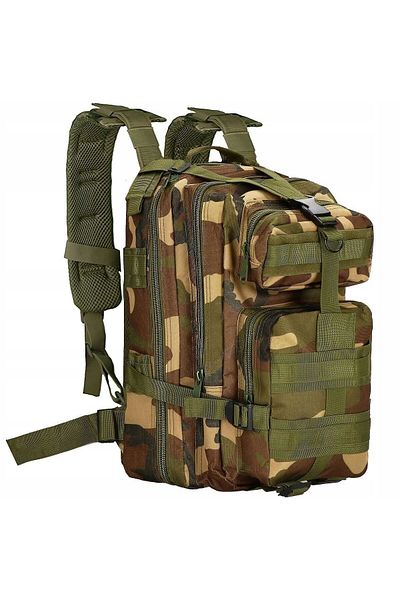 SERSIMO Rucsac Militar Pentru Drumetie, Impermeabil, Ultra Usor, 4 Compartimente, Culoare Camo