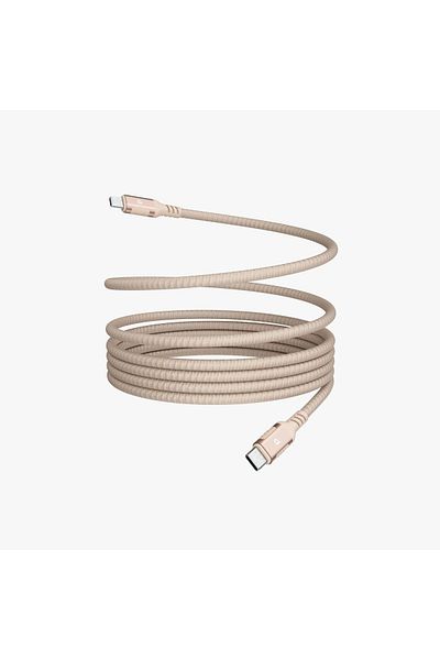 Powerology 60W USB-C to USB-C Magnetic V2.0 Metal Plug Nylon Braided Cable 1.2 Meter