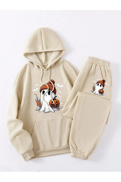 DAXİS Sportwear Company Halloween Printed Unisex Hooded Tracksuit Set