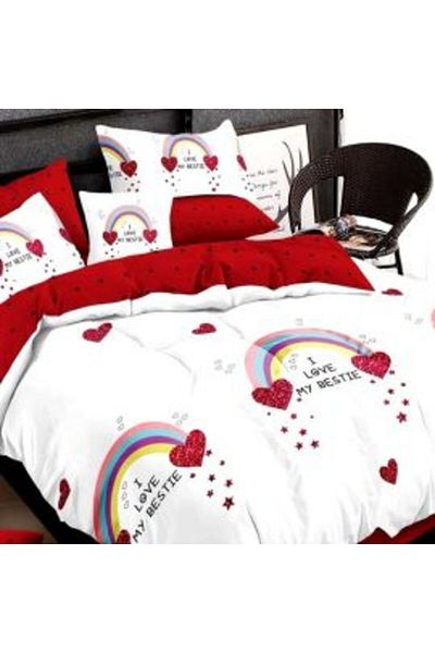 Ralex Double Bed Linen Finet Cotton 6-piece Set with Mattress Cover 160 x 200 or 180 x 200 cm, Duvet 200 x