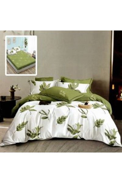 Ralex Double Bed Linen Finet Cotton 6 Pieces with Mattress Cover, Pucioasa HF 6 P 257