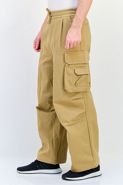 adidas Men Sportswear Fit Embroidered Logo Outdoor Cargo Pants, Tan