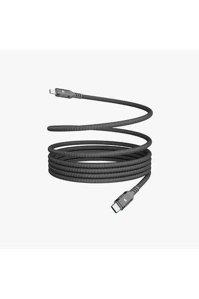 Powerology 60W USB-C to USB-C Magnetic V2.0 Metal Plug Nylon Braided Cable 1.2 Meter
