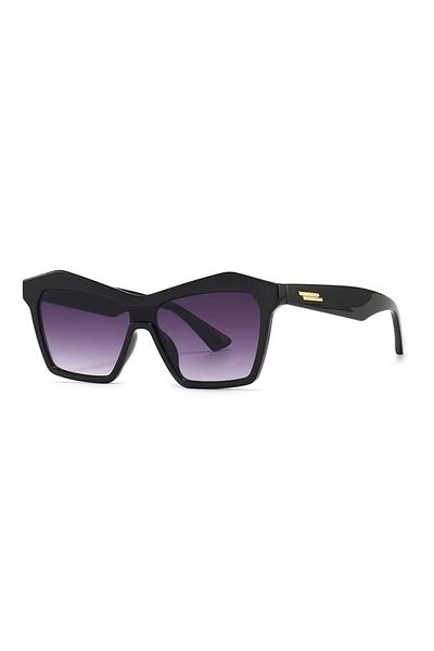Toz Vintage Zavonea Black Frame Purple Glass Vintage & Retro Sunglasses