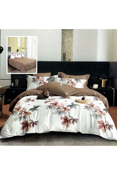 Ralex Economic Package Double Bed Linen Finet 6 Pieces + 2 Quilted Pillows 50 x 70 cm + Quilt 200 x 215 cm