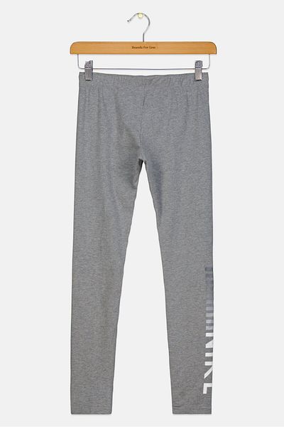 Nike Kids Girl Sportswear Fit Brand Logo Tights, Greyy
