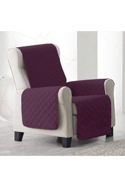 Ralex Husă pentru fotoliu matlasat reversibil 60 x 177 cm cu laterale, violet