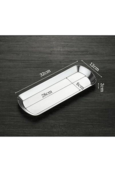 ABAREEK 3-piece oval stainless steel serving tray set