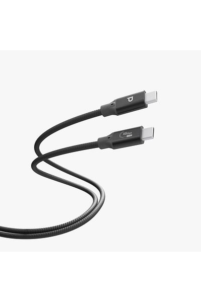 Powerology 240W USB4 Thunderbolt 40G Aluminium Shell Nylon Braided Cable 3 Meter