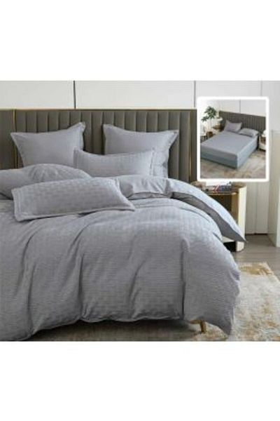 Ralex Bed Linen Finet Natur UNI Stripe 6 Pieces Grey