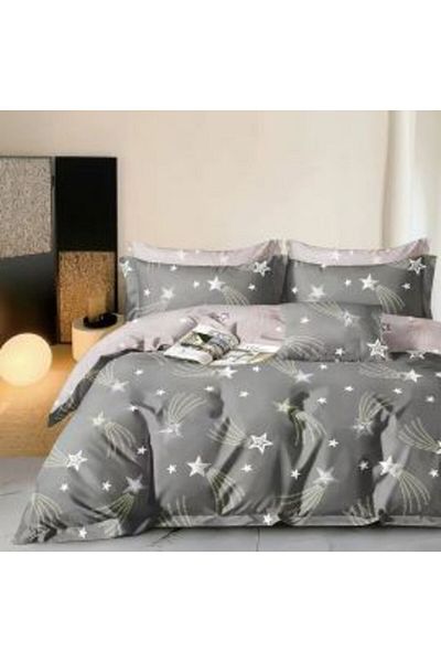 Ralex Double Bed Linen Percalle Printed 100% Cotton, 4 pieces, sheet 240x260 cm, duvet 200x230 cm, 2 pillo