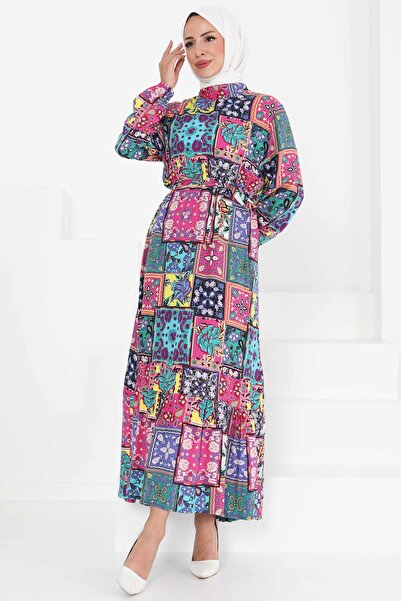 TOFİSA Φόρεμα με ζώνη Fusya - 27422