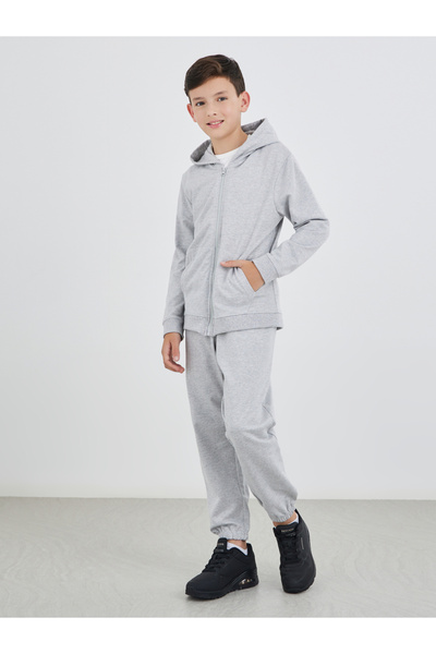 Styli Grey Full Zip Hoodie with Pockets