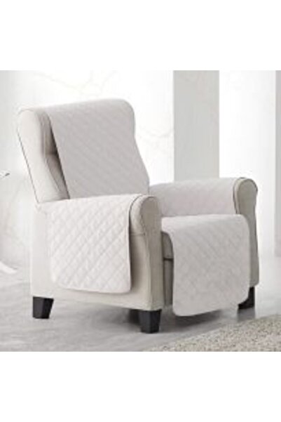 Ralex 3-seater sofa cover, quilted cover type, 190 x 177 cm with sides, reversible, White