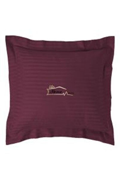 HomePuls Single Bed Sheet Damask Polycotton Stripe 1 cm, 160 x 230 cm, Burgundy Red