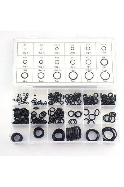 OEM Set de Garnituri O-Ring din Cauciuc, 225 de bucăți, 18 dimensiuni diferite