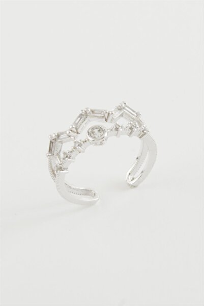 ZERO LAND خاتم دي إس-ديرين من حجر الزركون المتعرج - أصفر