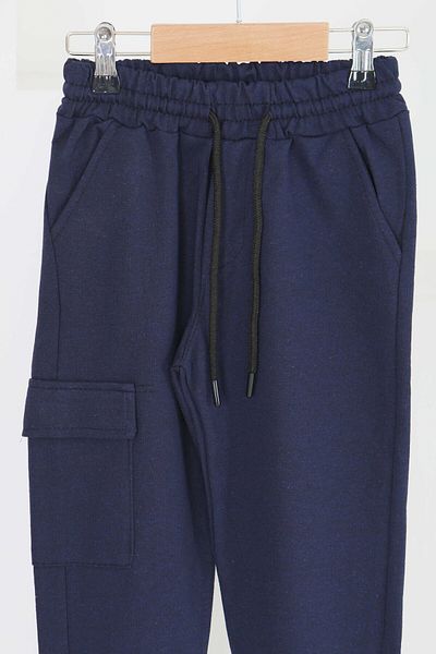 TOFİSA Boy's Navy Blue Cargo Pocket Sweatpants - 27452