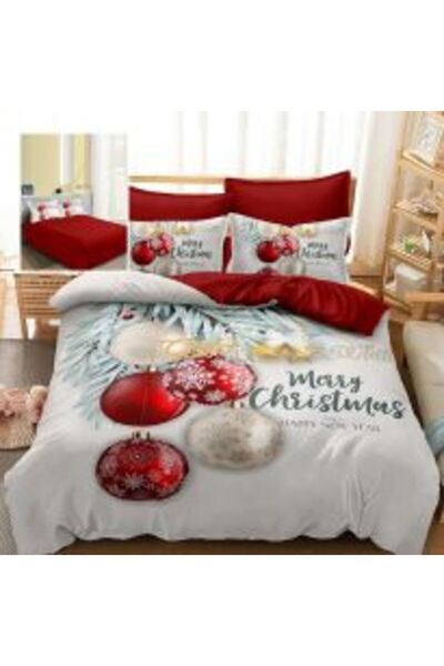 Ralex Christmas Bedding Set Finet 3D, 6 Pieces, Sheet 220 x 230 cm, Duvet Cover 200 x 230 cm, 2 Pillowcase