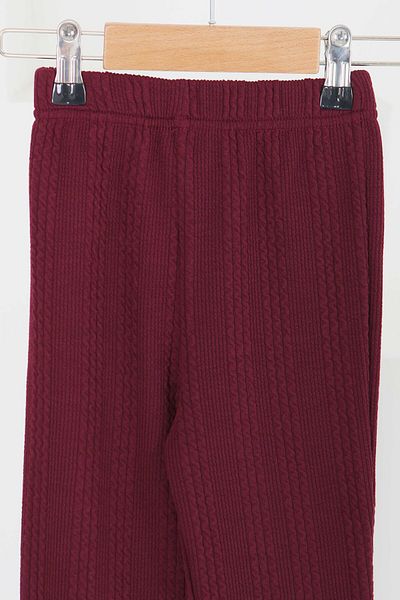 TOFİSA Girl's Burgundy Spanish Leg Bottom - 27459
