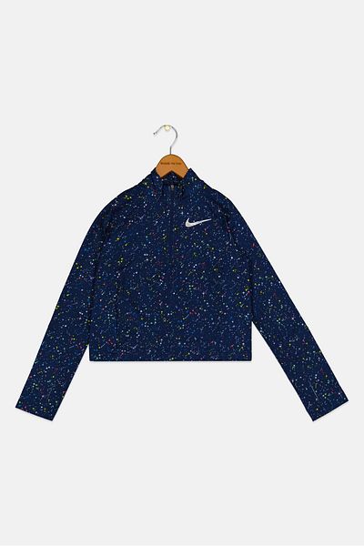 Nike Kids Girl Sportswear Long Sleeve Outdoor Half Zip Jacket, Multicolor