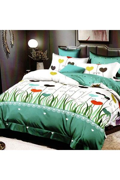 Ralex Economic Package Double Bed Linen Finet 6 Pieces + 2 Quilted Pillows 50 x 70 cm + Quilt 200 x 215 cm