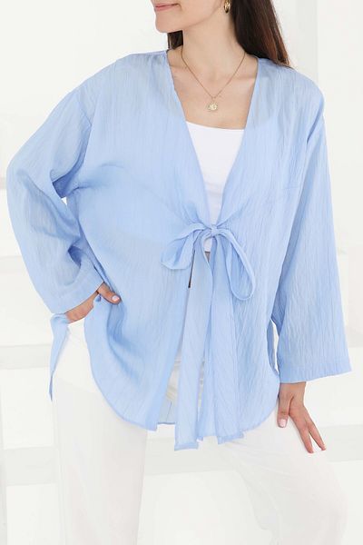 TOFİSA Tie Jacket Baby Blue - 27486