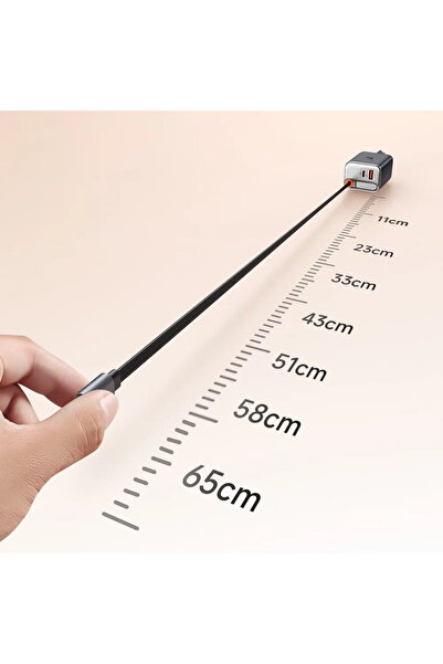 Mcdodo CH-4281 40W GaN Şarj Adaptörü Dahili Geri Çekilebilir Kablolu