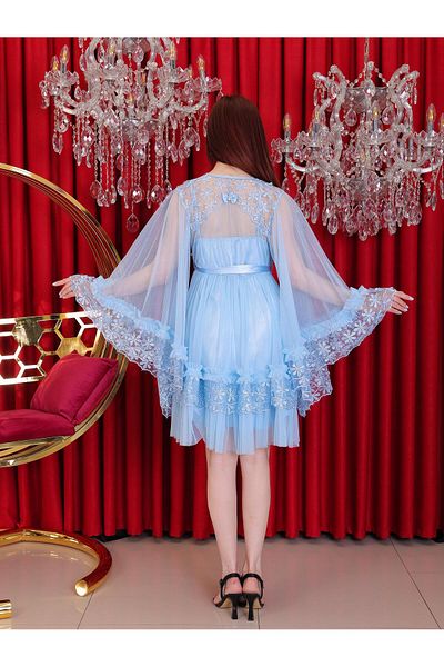 Limas lingerie 2 Pieces Short Dress with Lace