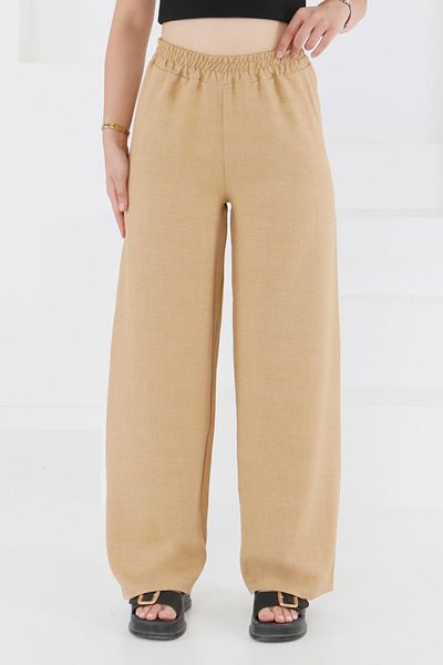 TOFİSA Ελαστική μέση Casual Παντελόνι Mink - 27461