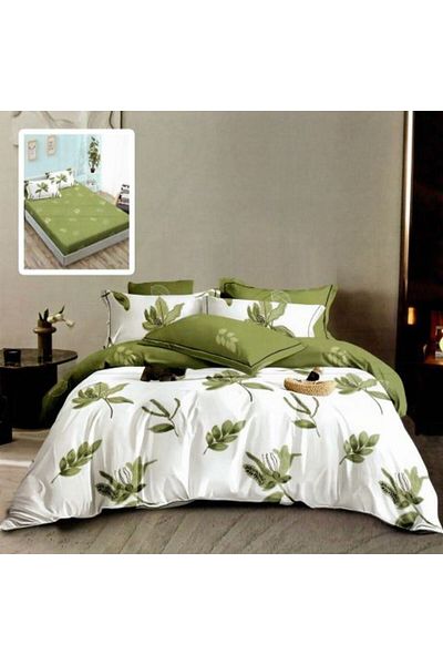 Ralex Double Bed Linen Finet Cotton 6 Pieces with Mattress Cover, Pucioasa HF 6 P 257