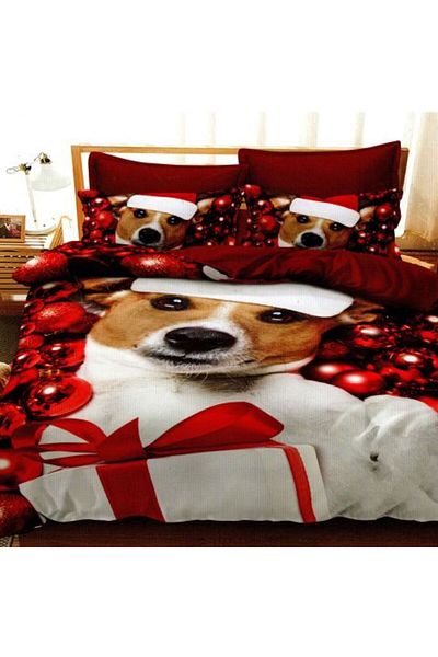 Ralex Christmas Bed Linen Finet 3D, 6 Pieces, 220 x 230 cm Sheet, 200 x 230 cm Quilt Cover, 2 Pillowcases
